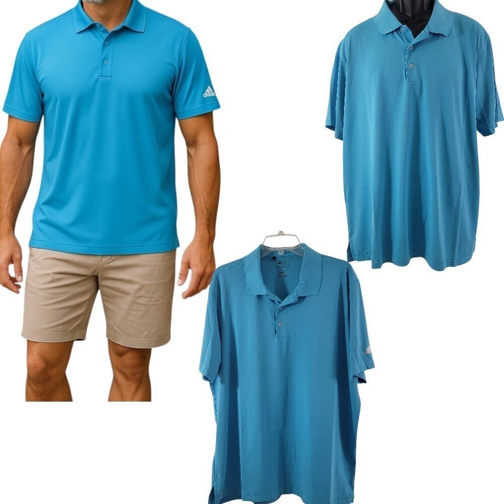 Adidas Men’s Pure Motion Blue Golf Polo Shirt – Size XL